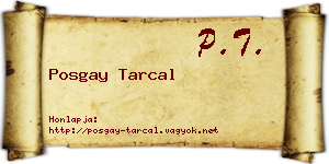 Posgay Tarcal névjegykártya